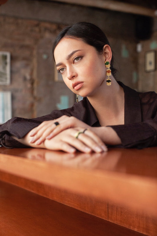 Aretes Eulalia Tres piezas